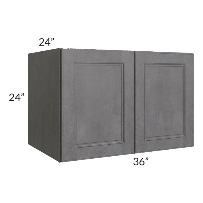 RTA Stone Grey 36" x 24" x 24" Refrigerator Wall Cabinet