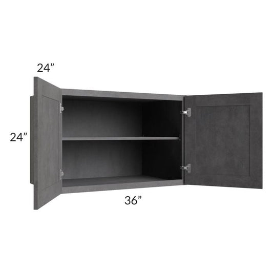 RTA Stone Grey 36" x 24" x 24" Refrigerator Wall Cabinet