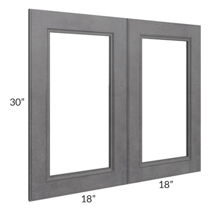 RTA Stone Grey 36" x 30" Glass Door