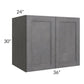 RTA Stone Grey 36" x 30" x 24" Split Pantry Wall Cabinet