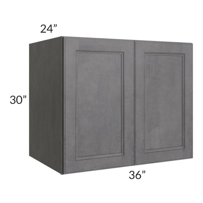 RTA Stone Grey 36" x 30" x 24" Split Pantry Wall Cabinet