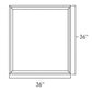 RTA Stone Grey 36" x 36" Glass Door
