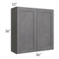 RTA Stone Grey 36" x 36" Wall Cabinet