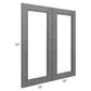 RTA Stone Grey 36" x 42" Glass Door