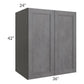 RTA Stone Grey 36" x 42" x 24" Split Pantry Wall Cabinet
