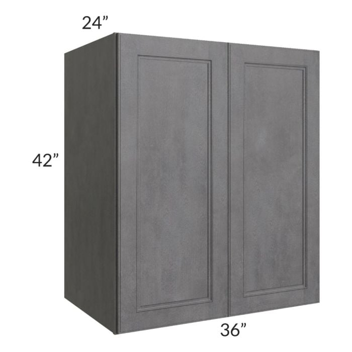 RTA Stone Grey 36" x 42" x 24" Split Pantry Wall Cabinet