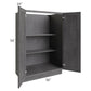 RTA Stone Grey 36" x 54" Split Pantry Base Cabinet with 2 Roll Out Trays