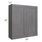 RTA Stone Grey 39" x 42" Wall Cabinet