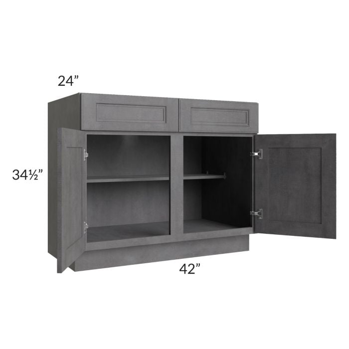RTA Stone Grey 42" Base Cabinet