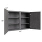 RTA Stone Grey 42" x 30" Wall Cabinet with 2 Decorative End Panels