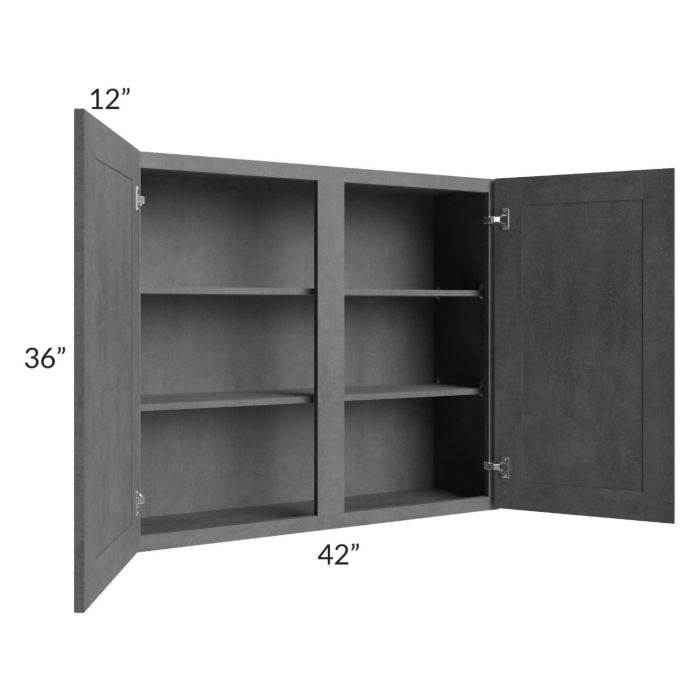 RTA Stone Grey 42" x 36" Wall Cabinet
