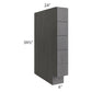 RTA Stone Grey 6" Base Spice Drawer Cabinet