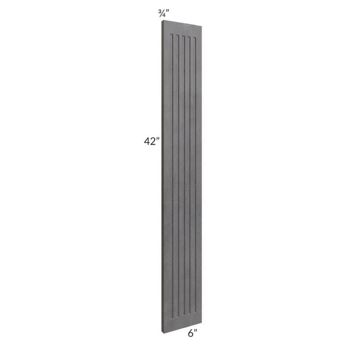 RTA Stone Grey 6" x 42" Fluted Wall Filler