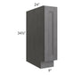 RTA Stone Grey 9" Spice Rack Base Cabinet with 1 Decorative End Panel