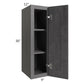 RTA Stone Grey 9" x 30" Wall Cabinet with 1 Decorative End Panel
