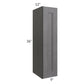RTA Stone Grey 9" x 36" Wall Cabinet