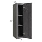 RTA Stone Grey 9" x 36" Wall Cabinet with 1 Decorative End Panel
