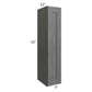RTA Stone Grey 9" x 42" Wall Cabinet with 2 Decorative End Panels