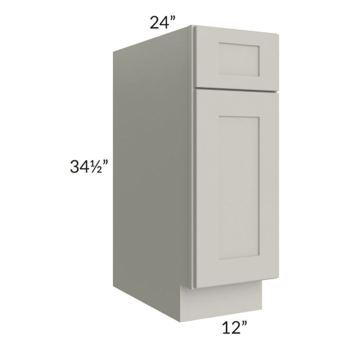 RTA Stone Shaker 12" Base Cabinet with 1 Decorative End Panel and Tray Divider Kit