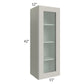 RTA Stone Shaker 15" x 42" Wall Glass Door Cabinet (Prepped for Glass Doors) with 1 Decorative End Panel