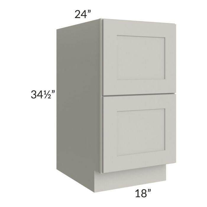 RTA Stone Shaker 18" 2-Drawer Base Cabinet with 2 Decorative End Panels