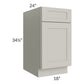 RTA Stone Shaker 18" Base Cabinet with 2 Decorative End Panels and Tray Divider Kit