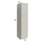 RTA Stone Shaker 18" x 84" x 24" Wall Pantry Cabinet with 1 Decorative End Panel and 2 Roll Out Trays