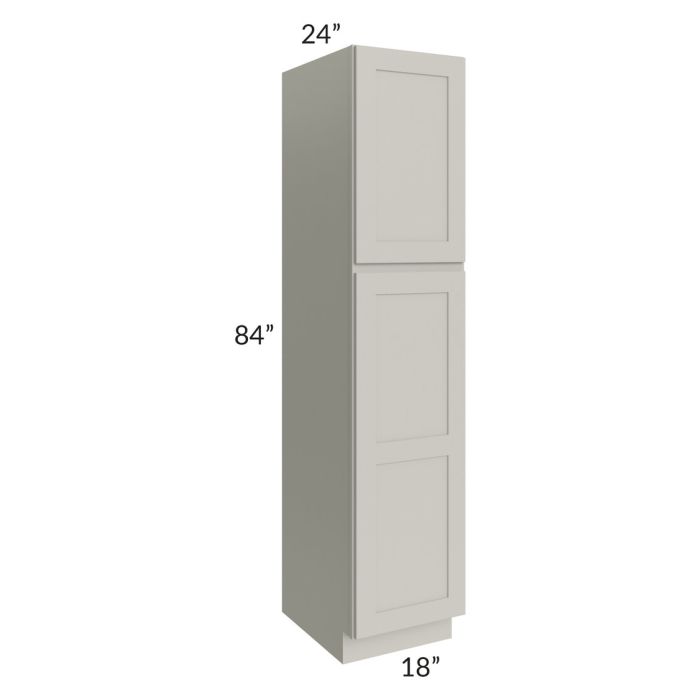RTA Stone Shaker 18" x 84" x 24" Wall Pantry Cabinet with 1 Decorative End Panel and 4 Roll Out Trays