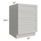 RTA Stone Shaker 24" 4-Drawer Base Cabinet