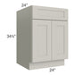 RTA Stone Shaker 24" Base Cabinet with 1 Roll Out Tray