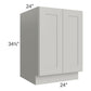 RTA Stone Shaker 24" Full Height Door Base Cabinet with 1 Roll Out Tray
