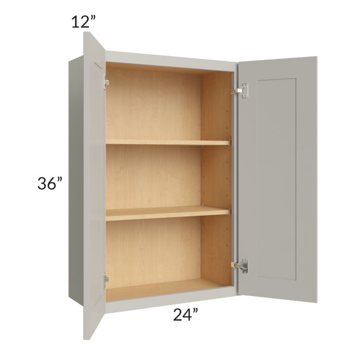 RTA Stone Shaker 24" x 36" Wall Cabinet with 2 Decorative End Panels