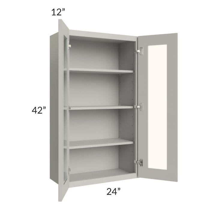 RTA Stone Shaker 24" x 42" Wall Glass Door Cabinet (Prepped for Glass Doors)