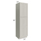 RTA Stone Shaker 24" x 90" x 24" Wall Pantry Cabinet with 1 Decorative End Panel