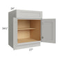 RTA Stone Shaker 27" Base Cabinet with 1 Decorative End Panel and 2 Roll Out Trays