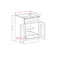 RTA Stone Shaker 27" Base Cabinet with 1 Rollout Tray and 1 Decorative End Panel