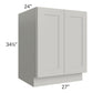 RTA Stone Shaker 27" Full Height Door Base Cabinet with 1 Roll Out Tray