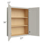 RTA Stone Shaker 27" x 36" Wall Cabinet with 2 Decorative End Panels
