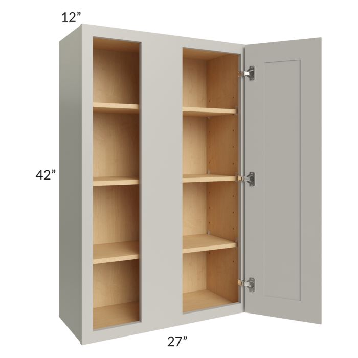 RTA Stone Shaker 27" x 42" Wall Blind Cabinet with 1 Decorative End Panel