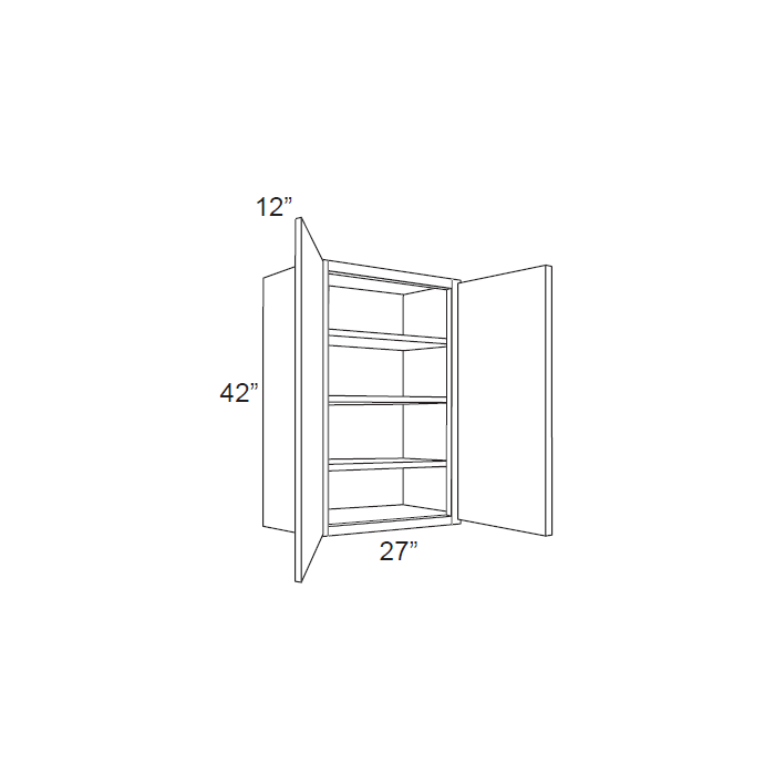 RTA Stone Shaker 27" x 42" Wall Cabinet