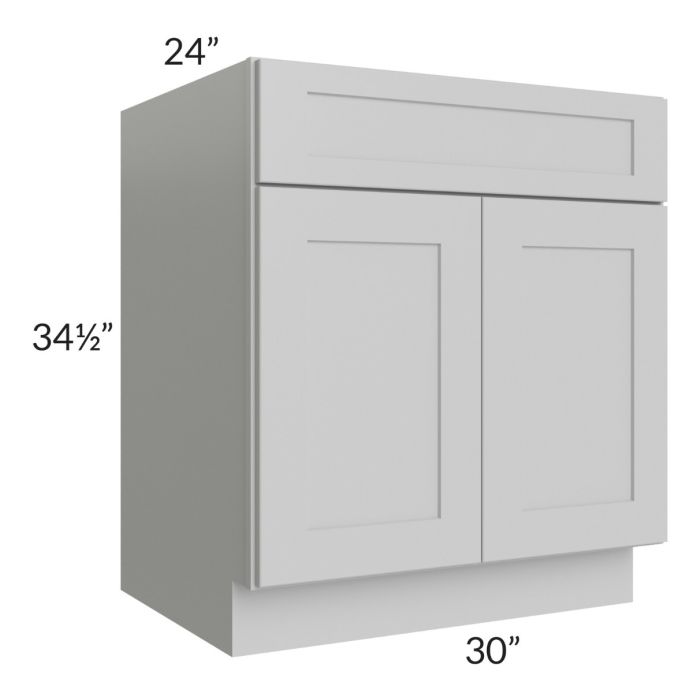 RTA Stone Shaker 30" Base Cabinet (1 drawer) with 2 Decorative End Panels and 2 Roll Out Trays
