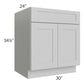 RTA Stone Shaker 30" Base Cabinet (1 drawer) with 2 Roll Out Trays