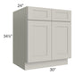 RTA Stone Shaker 30" Base Cabinet with 1 Roll Out Tray