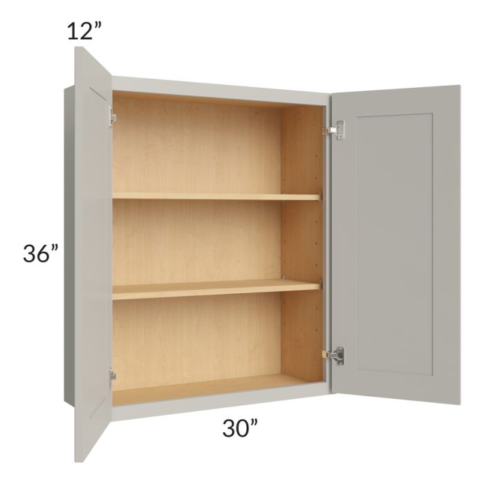RTA Stone Shaker 30" x 36" Wall Cabinet with 1 Decorative End Panel