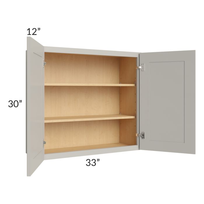 RTA Stone Shaker 33" x 30" Wall Cabinet with 1 Decorative End Panel ...