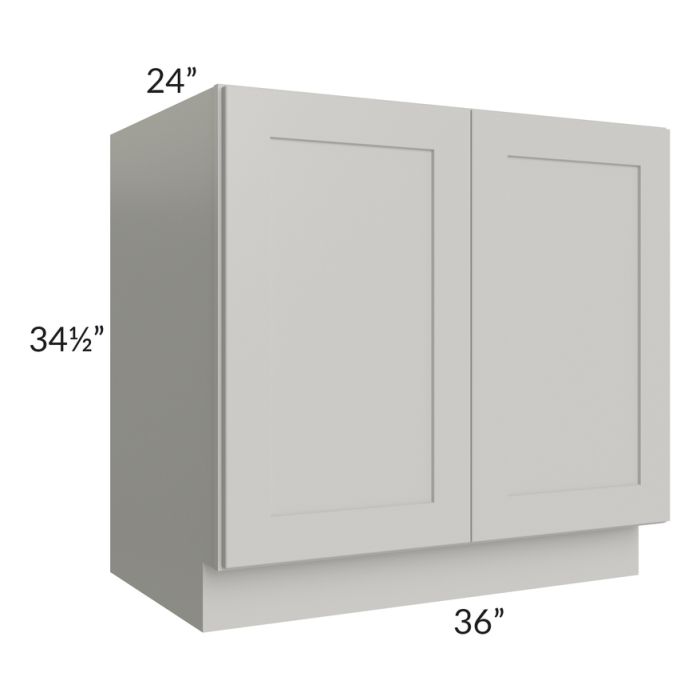 RTA Stone Shaker 36" Full Height Door Base Cabinet with 1 Decorative End Panel