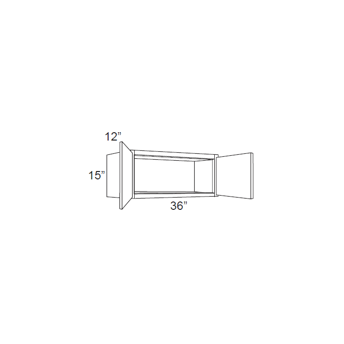 RTA Stone Shaker 36" x 15" Wall Cabinet