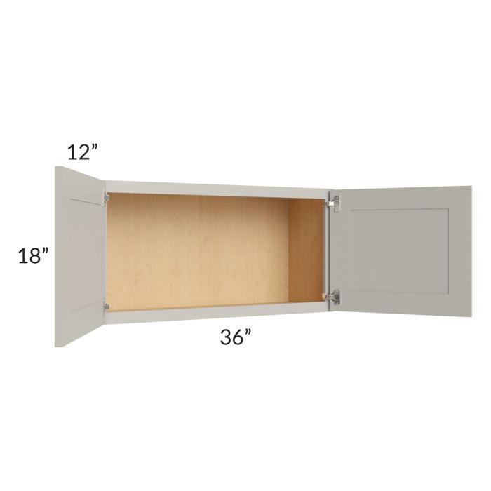 RTA Stone Shaker 36" x 18" Wall Cabinet with 2 Decorative End Panels