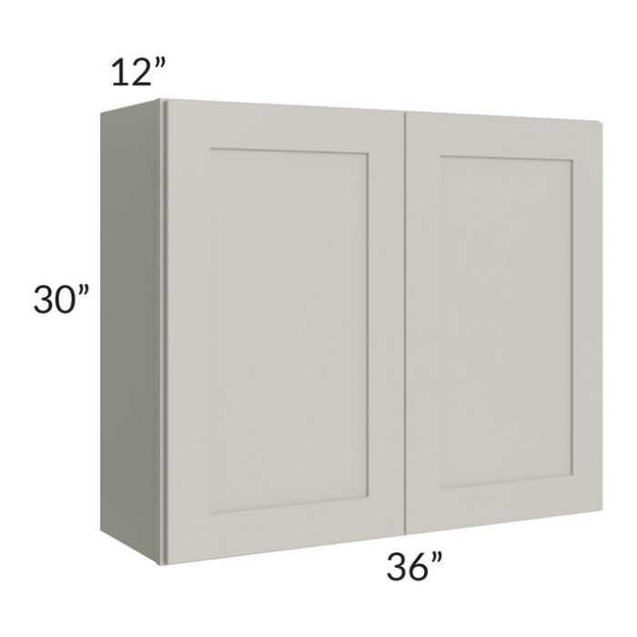 RTA Stone Shaker 36" x 30" Wall Cabinet with 1 Decorative End Panel