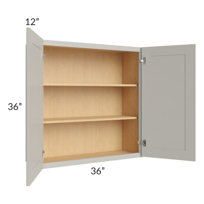 RTA Stone Shaker 36" x 36" Wall Cabinet with 2 Decorative End Panels
